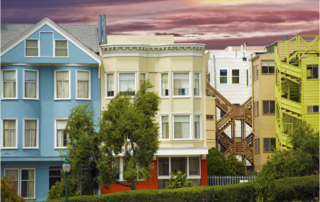 Colorful homes in San Francisco