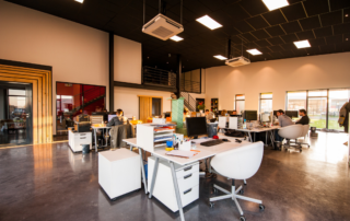 Employees in an office room