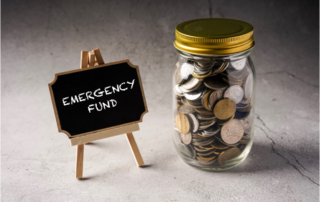 Emergency fund - coins in a jar